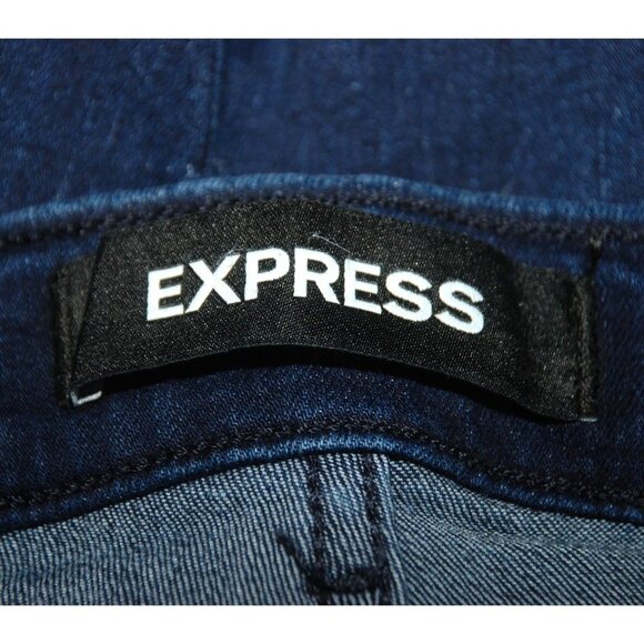 Express Ankle High Rise Denim Perfect Metallic Side Stripe Skinny Jean Womens 6 - Picture 9 of 13